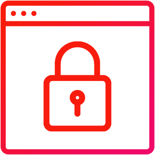 Lock Icon indicating security for laravel development